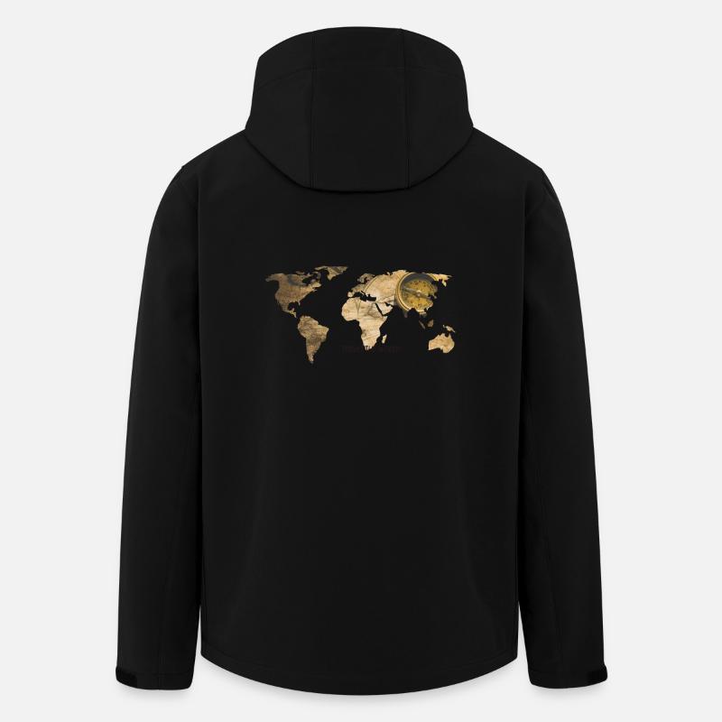 WORLD MAP - Recycelte Männer Softshell-Jacke von Stanley/Stella - Schwarz