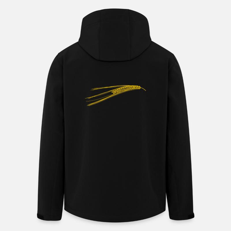 getreide corn cereal wheat weizen veggie gemuese v - Recycelte Männer Softshell-Jacke von Stanley/Stella - Schwarz