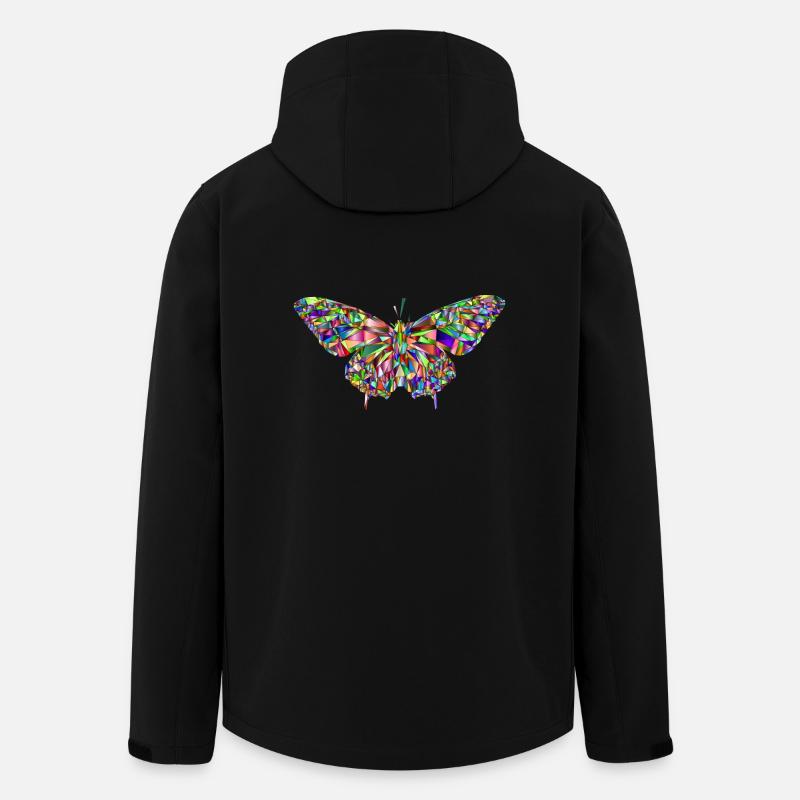 Schmetterling Mosaik - Recycelte Männer Softshell-Jacke von Stanley/Stella - Schwarz