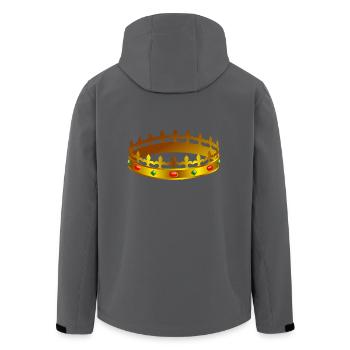 krone crown koenig king castle schloss tower burg1 - Recycelte Männer Softshell-Jacke von Stanley/Stella - Schwarz - Hinten - AI Model Male 185 light (185cm)