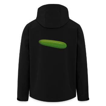 cucumber cucumbers veggie vegetable - Men’s Recycled Softshell Jacket by Stanley/Stella - black - Back - AI Model Male 185 light (185cm)