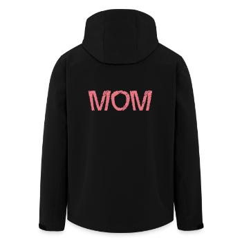 MUTTERTAG. SCHÖNEN MUTTERTAG. MAMA. ICH LIEBE DICH - Recycelte Männer Softshell-Jacke von Stanley/Stella - Schwarz - Hinten - AI Model Male 185 light (185cm)
