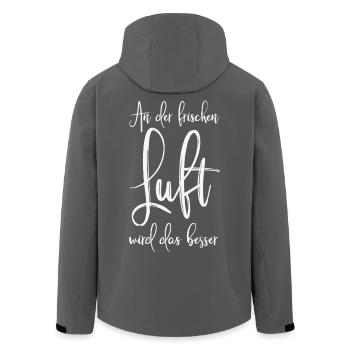 An der frischen Luft wird das besser - Recycelte Männer Softshell-Jacke von Stanley/Stella - Anthrazit - Hinten - AI Model Male 185 light (185cm)