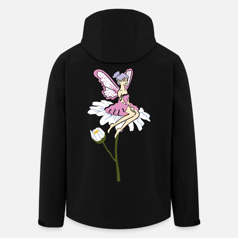 Sonnenblumen Fee - Recycelte Männer Softshell-Jacke von Stanley/Stella - Schwarz