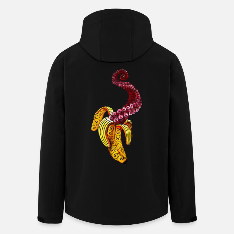 Swirly Mutant-Banana - Men’s Recycled Softshell Jacket by Stanley/Stella - black