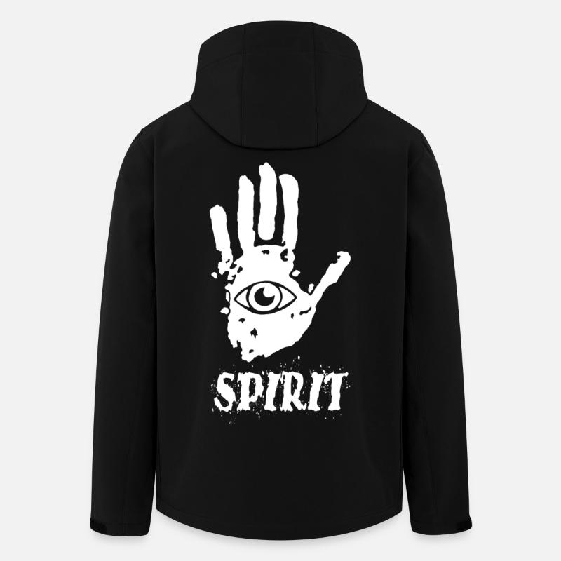 Yoga Handabdruck - Recycelte Männer Softshell-Jacke von Stanley/Stella - Schwarz