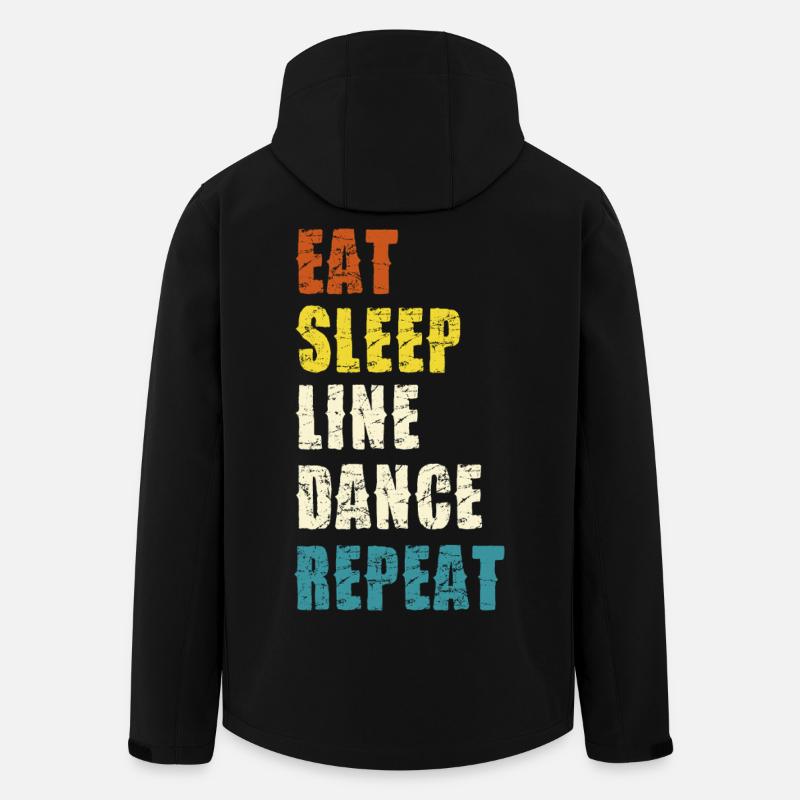 Line Dance Lebensstil Slogan - Recycelte Männer Softshell-Jacke von Stanley/Stella - Schwarz