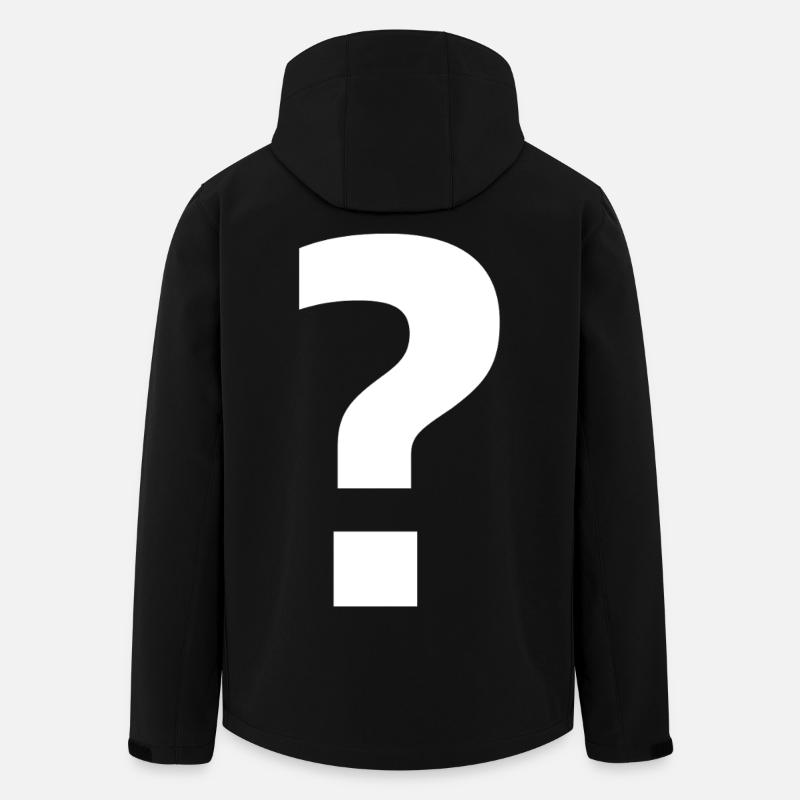 Point d’interrogation | curiosité élégante - Veste softshell homme en polyester recyclé Stanley/Stella - noir