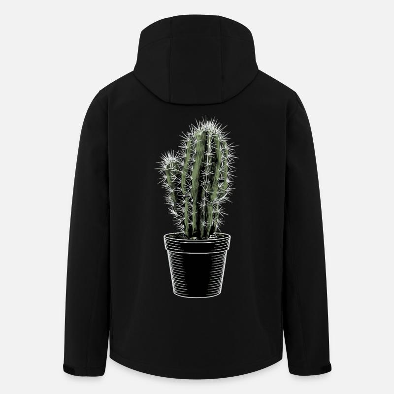 Cactus in black pot - Men’s Recycled Softshell Jacket by Stanley/Stella - black