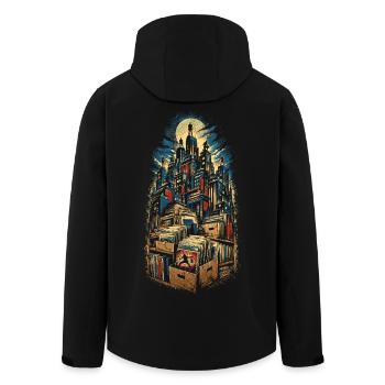 Collectionneur de bandes dessinées - Veste softshell homme en polyester recyclé Stanley/Stella - noir - Dos - AI Model Male 185 light (185cm)