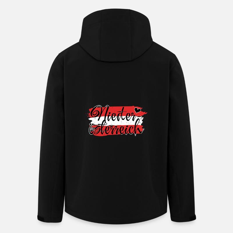 Drapeau Autriche Basse-Autriche - Veste softshell homme en polyester recyclé Stanley/Stella - noir