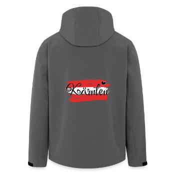 Flagge Österreich Kärnten - Recycelte Männer Softshell-Jacke von Stanley/Stella - Schwarz - Hinten - AI Model Male 185 light (185cm)