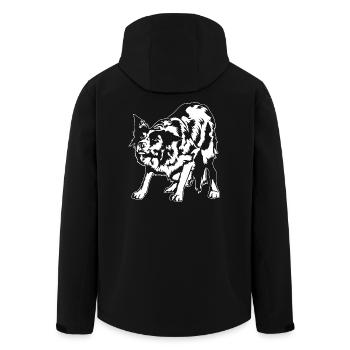 Border Collie Portrait Hunde Hütehunde Wilsigns - Recycelte Männer Softshell-Jacke von Stanley/Stella - Schwarz - Hinten - AI Model Male 185 light (185cm)