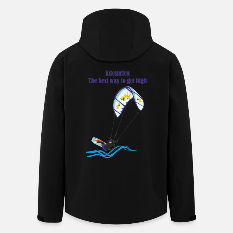 Kitesurfing The best way - Men’s Recycled Softshell Jacket by Stanley/Stella - black