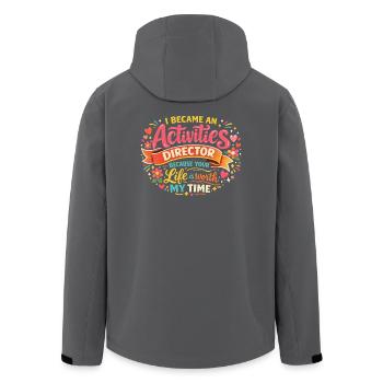 Life Animator: An Exciting Job - Men’s Recycled Softshell Jacket by Stanley/Stella - black - Back - AI Model Male 185 light (185cm)