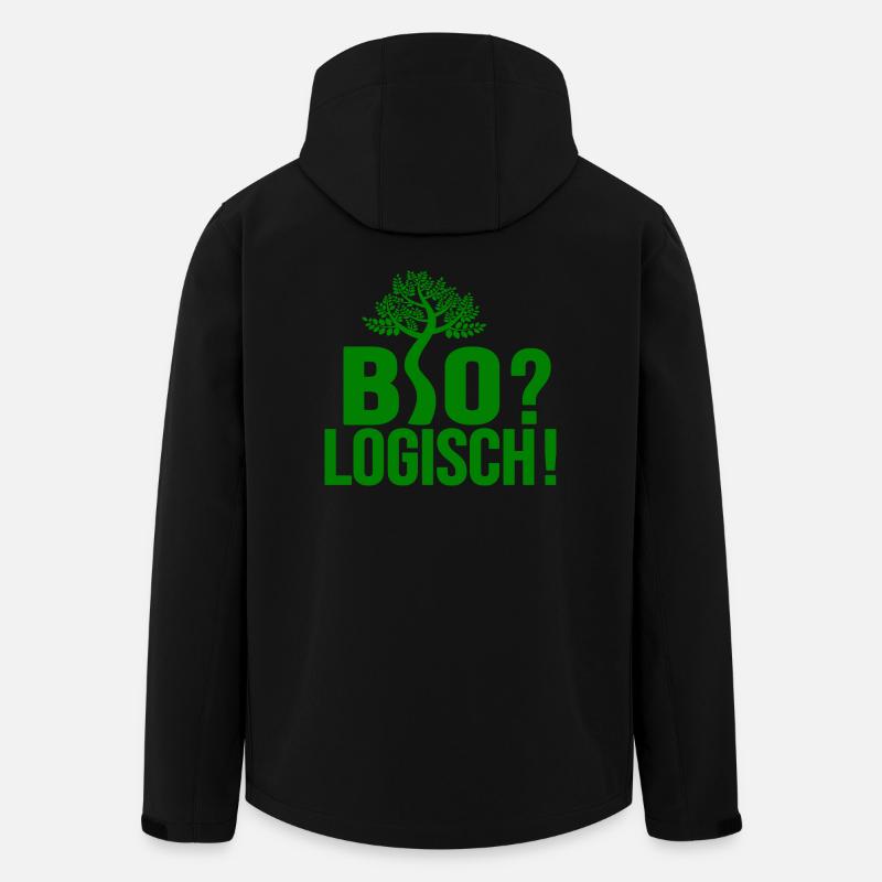 Bio? Logisch! - Recycelte Männer Softshell-Jacke von Stanley/Stella - Schwarz