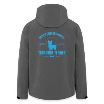 Yorkshire Terrier Shirt NU - Men’s Recycled Softshell Jacket by Stanley/Stella - black - Back - AI Model Male 185 light (185cm)