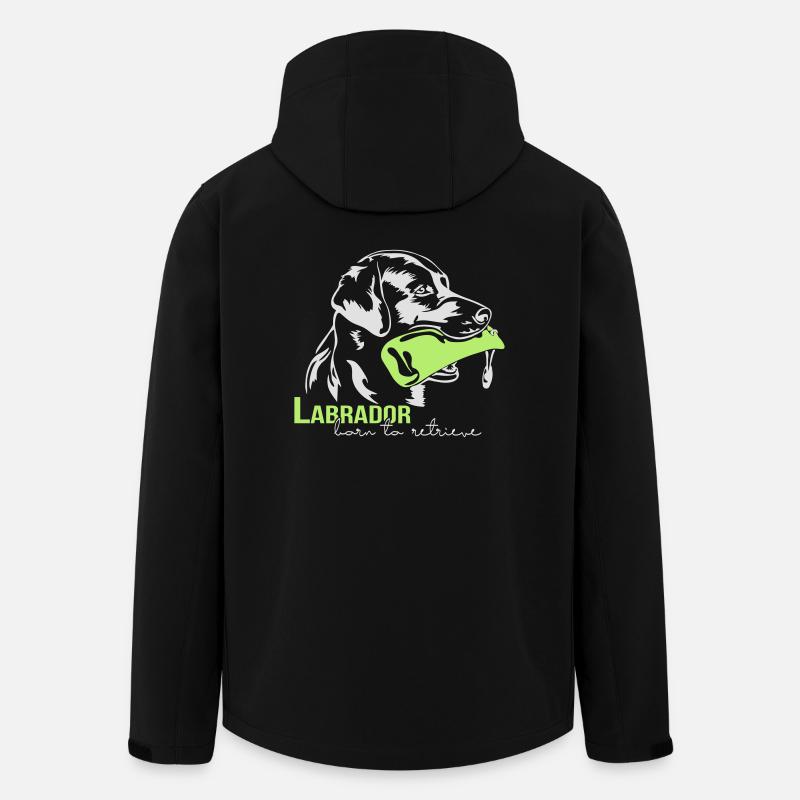 Labrador born to retrieve - Recycelte Männer Softshell-Jacke von Stanley/Stella - Schwarz