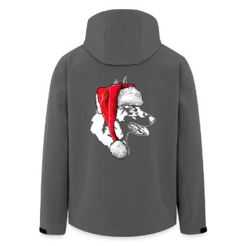 Santa Malinois Weihnachten Nikolaus Hunde Wilsigns - Recycelte Männer Softshell-Jacke von Stanley/Stella - Schwarz - Hinten - AI Model Male 185 light (185cm)