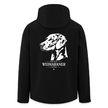 Weimaraner Mom Dogs Dog Hunting Dogs Wilsigns - Men’s Recycled Softshell Jacket by Stanley/Stella - black - Back - AI Model Male 185 light (185cm)