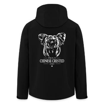 Chinese Crested Dad Hunde Hund Wilsigns - Recycelte Männer Softshell-Jacke von Stanley/Stella - Schwarz - Hinten - AI Model Male 185 light (185cm)