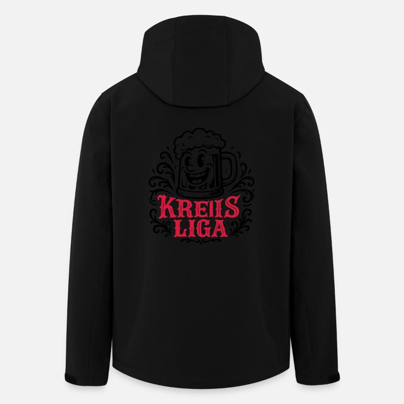 Kreisliga Bier Witzig - Recycelte Männer Softshell-Jacke von Stanley/Stella - Schwarz