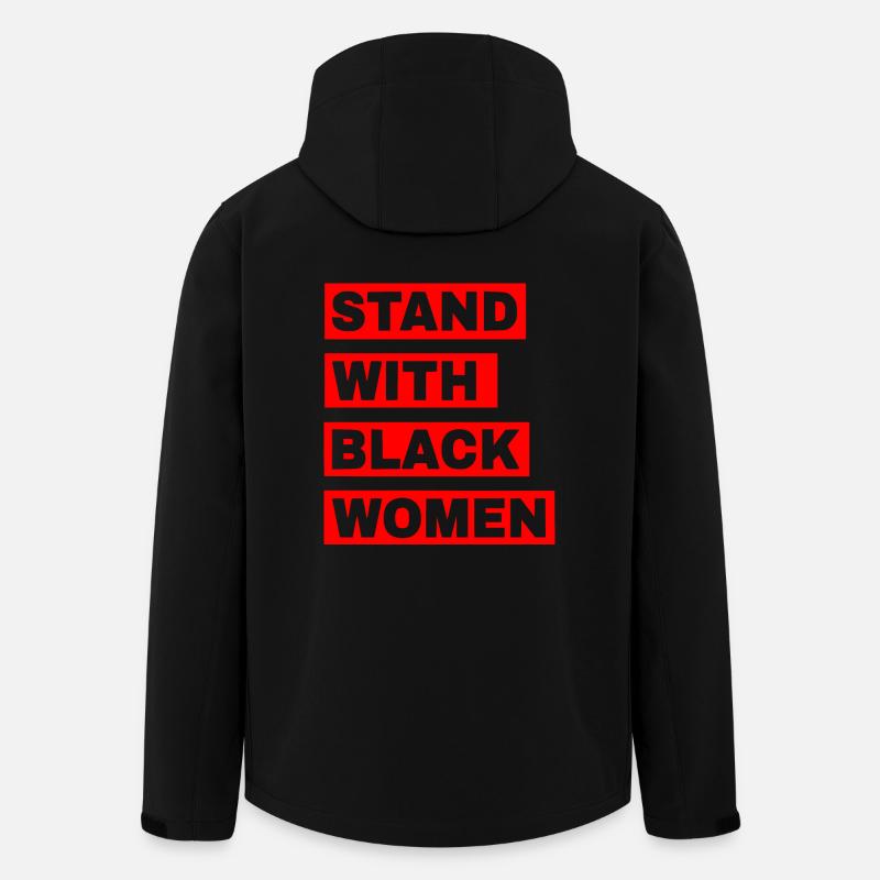 Stand with black women - Recycelte Männer Softshell-Jacke von Stanley/Stella - Schwarz