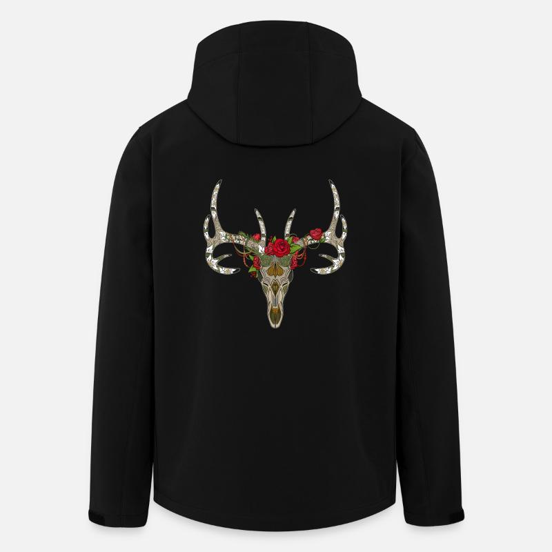 Los Muertos Hirsch - Recycelte Männer Softshell-Jacke von Stanley/Stella - Schwarz
