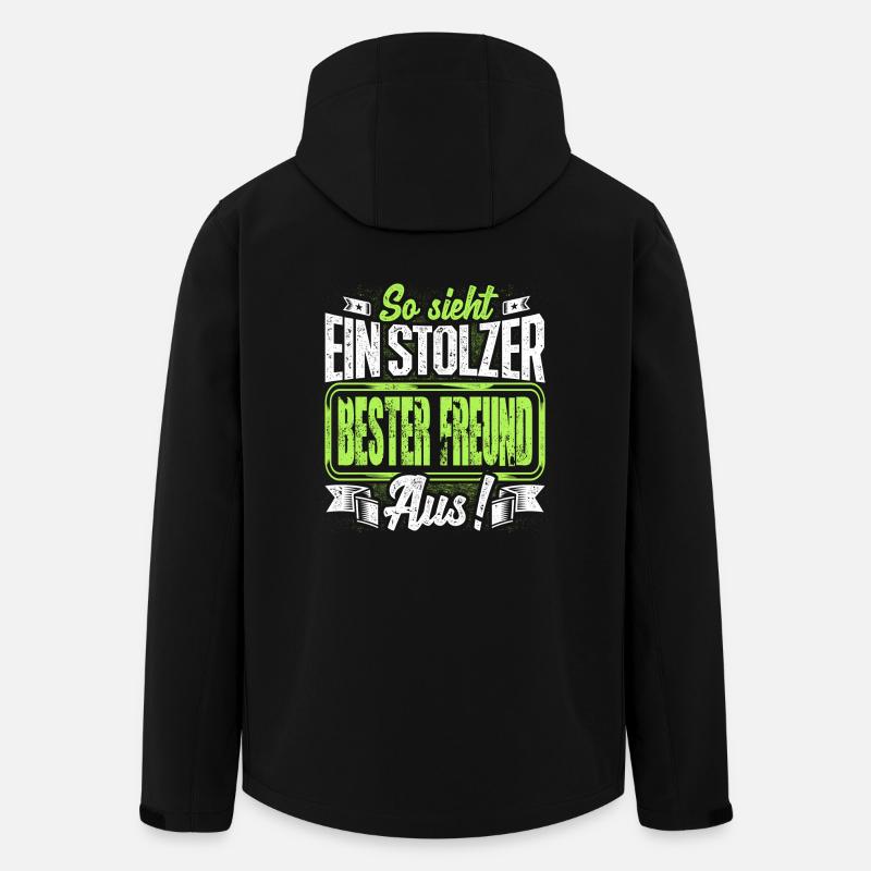 Bester Freund - stolz - Recycelte Männer Softshell-Jacke von Stanley/Stella - Schwarz