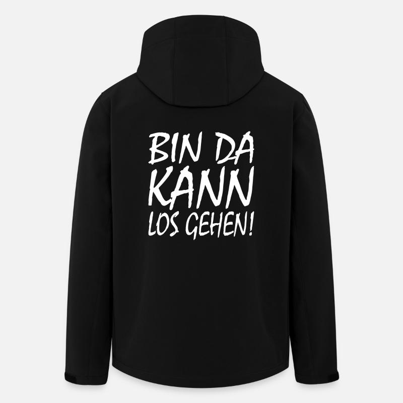 BIN DA KANN LOSGEHEN - Recycelte Männer Softshell-Jacke von Stanley/Stella - Schwarz