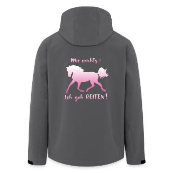 C'est assez pour moi, je vais à cheval en disant drôle - Veste softshell homme en polyester recyclé Stanley/Stella - noir - Dos - AI Model Male 185 light (185cm)