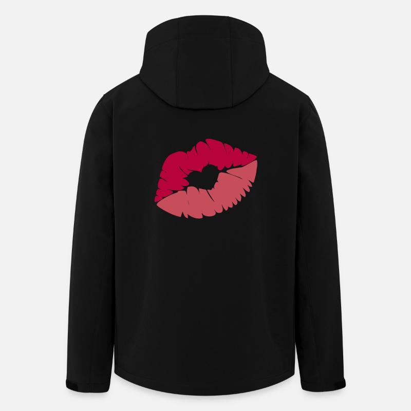Küsse Küsse - Recycelte Männer Softshell-Jacke von Stanley/Stella - Schwarz