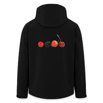 Delicious berries - Men’s Recycled Softshell Jacket by Stanley/Stella - black - Back - AI Model Male 185 light (185cm)