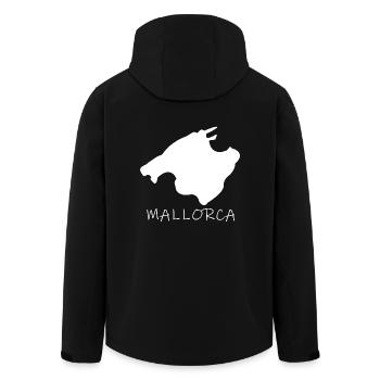 Majorca - Men’s Recycled Softshell Jacket by Stanley/Stella - black - Back - AI Model Male 185 light (185cm)