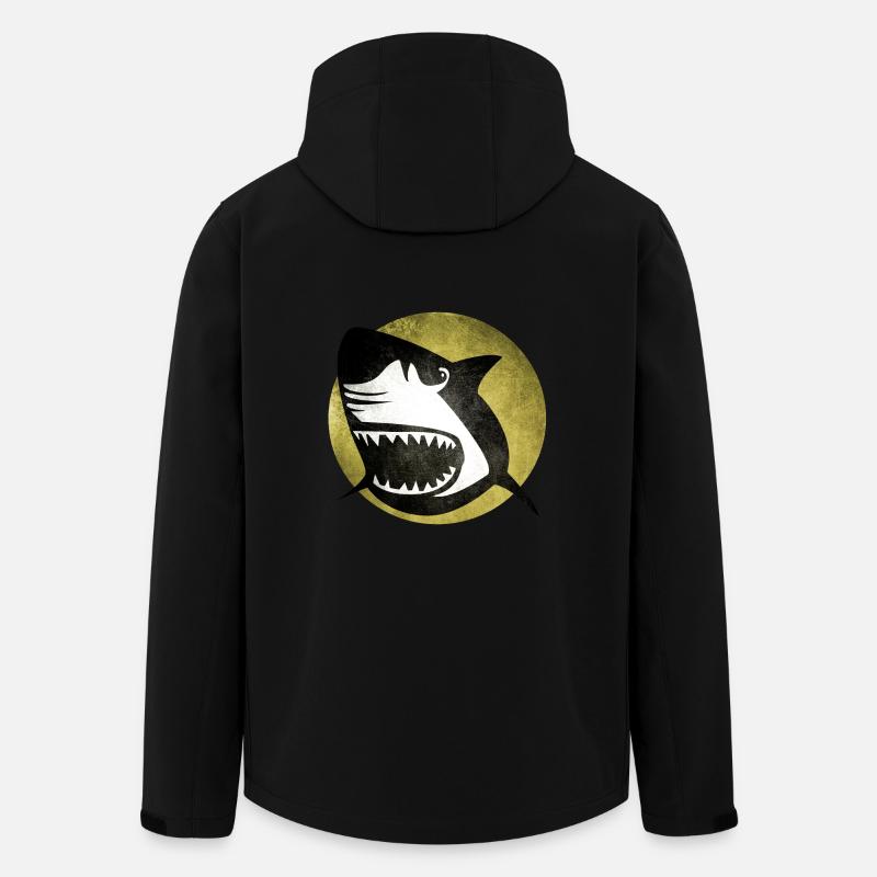 Requin Vintage - Veste softshell homme en polyester recyclé Stanley/Stella - noir