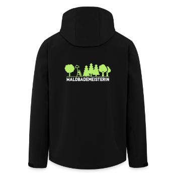 Waldbademeisterin für das Waldbaden im Waldbad - Recycelte Männer Softshell-Jacke von Stanley/Stella - Schwarz - Hinten - AI Model Male 185 light (185cm)