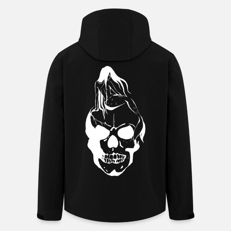 Sirène sur Skull - Veste softshell homme en polyester recyclé Stanley/Stella - noir