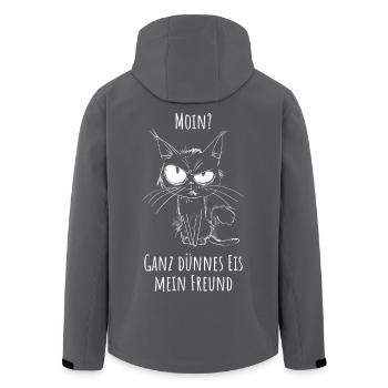 Moin? Very thin ice my friend - Men’s Recycled Softshell Jacket by Stanley/Stella - anthracite - Back - AI Model Male 185 light (185cm)