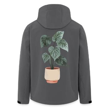Pot de fleurs minimaliste - Veste softshell homme en polyester recyclé Stanley/Stella - noir - Dos - AI Model Male 185 light (185cm)