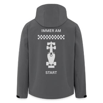 Toujours au départ – Chemise de voiture de course de sport automobile - Veste softshell homme en polyester recyclé Stanley/Stella - noir - Dos - AI Model Male 185 light (185cm)