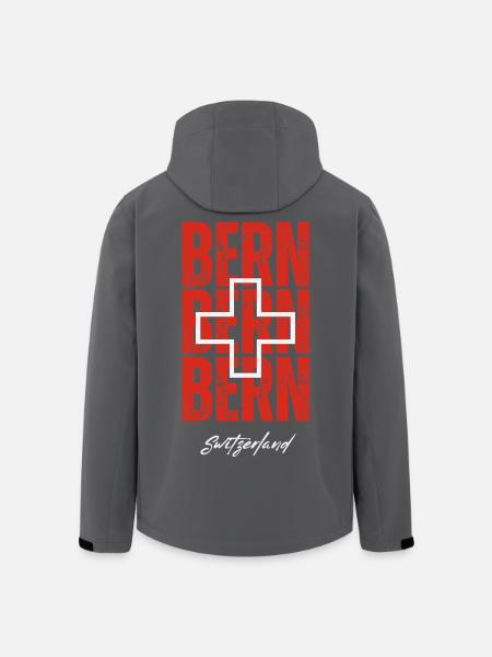 J’aime Berne, souvenir de Berne - Veste softshell homme en polyester recyclé Stanley/Stella - noir
