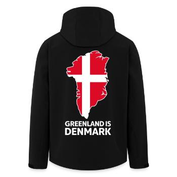 Grönland Dänemark Flagge Landkarte - Recycelte Männer Softshell-Jacke von Stanley/Stella - Schwarz - Hinten - AI Model Male 185 light (185cm)