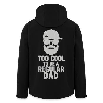 Cooler Papa: Bart, Cap & Brille – Vatertag Idee - Recycelte Männer Softshell-Jacke von Stanley/Stella - Schwarz - Hinten - AI Model Male 185 light (185cm)