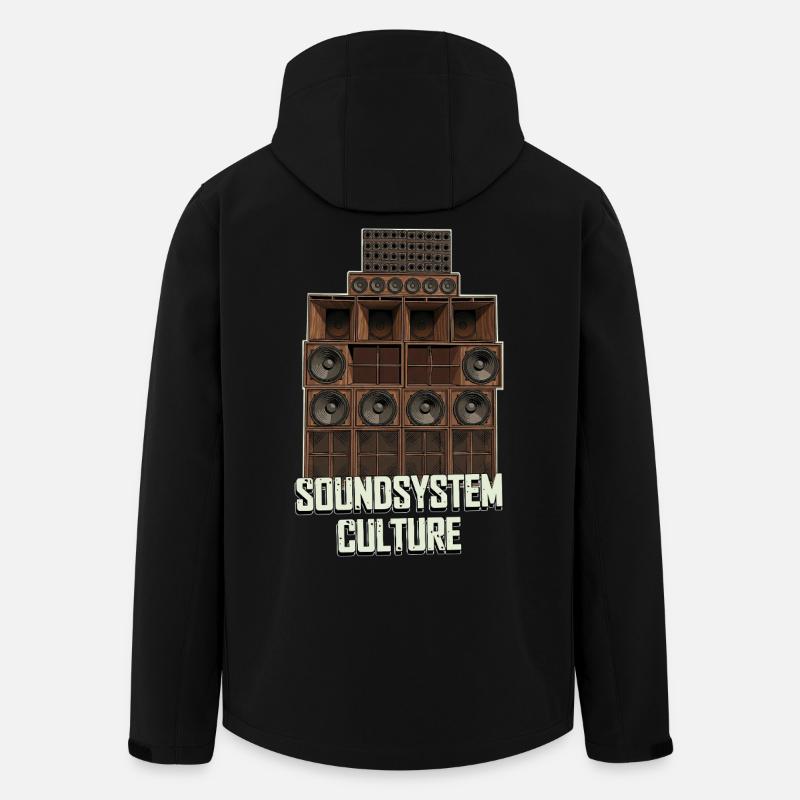 Soundsystem Culture - Recycelte Männer Softshell-Jacke von Stanley/Stella - Schwarz