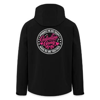 Galentine Gang Tenue Groupe Meilleures Amies - Veste softshell homme en polyester recyclé Stanley/Stella - noir - Dos - AI Model Male 185 light (185cm)
