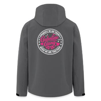 Galentine Gang Outfit Group Best Friends - Men’s Recycled Softshell Jacket by Stanley/Stella - anthracite - Back - AI Model Male 185 light (185cm)