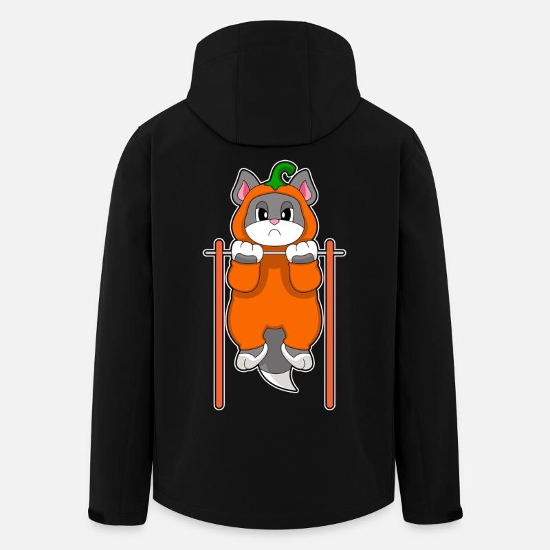 Chat Halloween Musculation - Veste softshell homme en polyester recyclé Stanley/Stella - noir