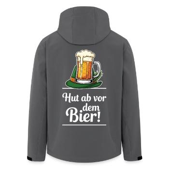 Hats off to the beer! - Men’s Recycled Softshell Jacket by Stanley/Stella - black - Back - AI Model Male 185 light (185cm)