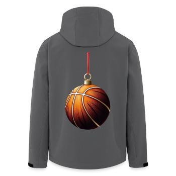 JOYEUX NOËL BASKET-BALL - Veste softshell homme en polyester recyclé Stanley/Stella - noir - Dos - AI Model Male 185 light (185cm)