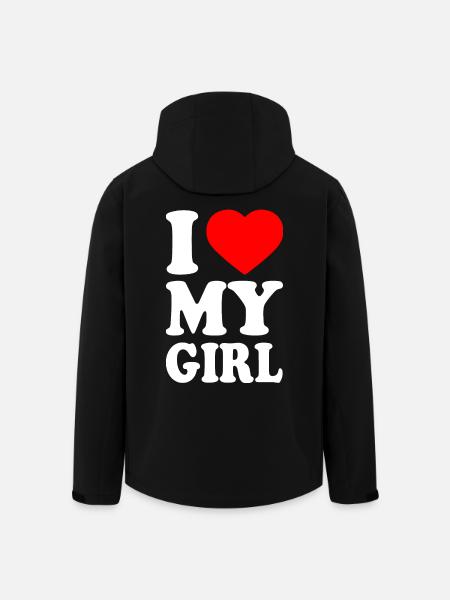 I love my girl - Men’s Recycled Softshell Jacket by Stanley/Stella - black